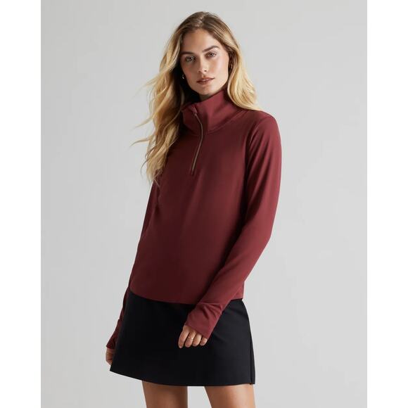 Rhone Burgandy Course to Court 1/4 Zip - Picture 1 of 5